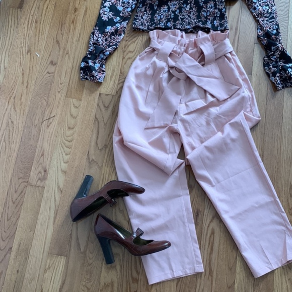 SHEIN paper bag pants